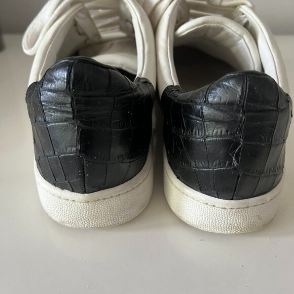 VINCE - VARIN - PURE LEATHER WHITE/BLACK CROCO BACK - 36 - EXC. COND - Picture 3 of 4